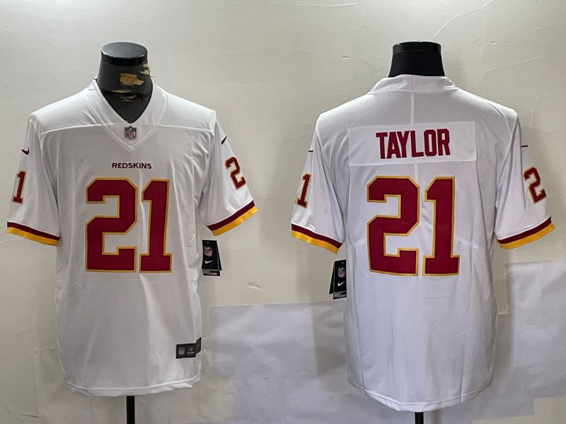 Men Washington Redskins 21 Taylor White 2024 Nike Limited NFL Jersey style 1